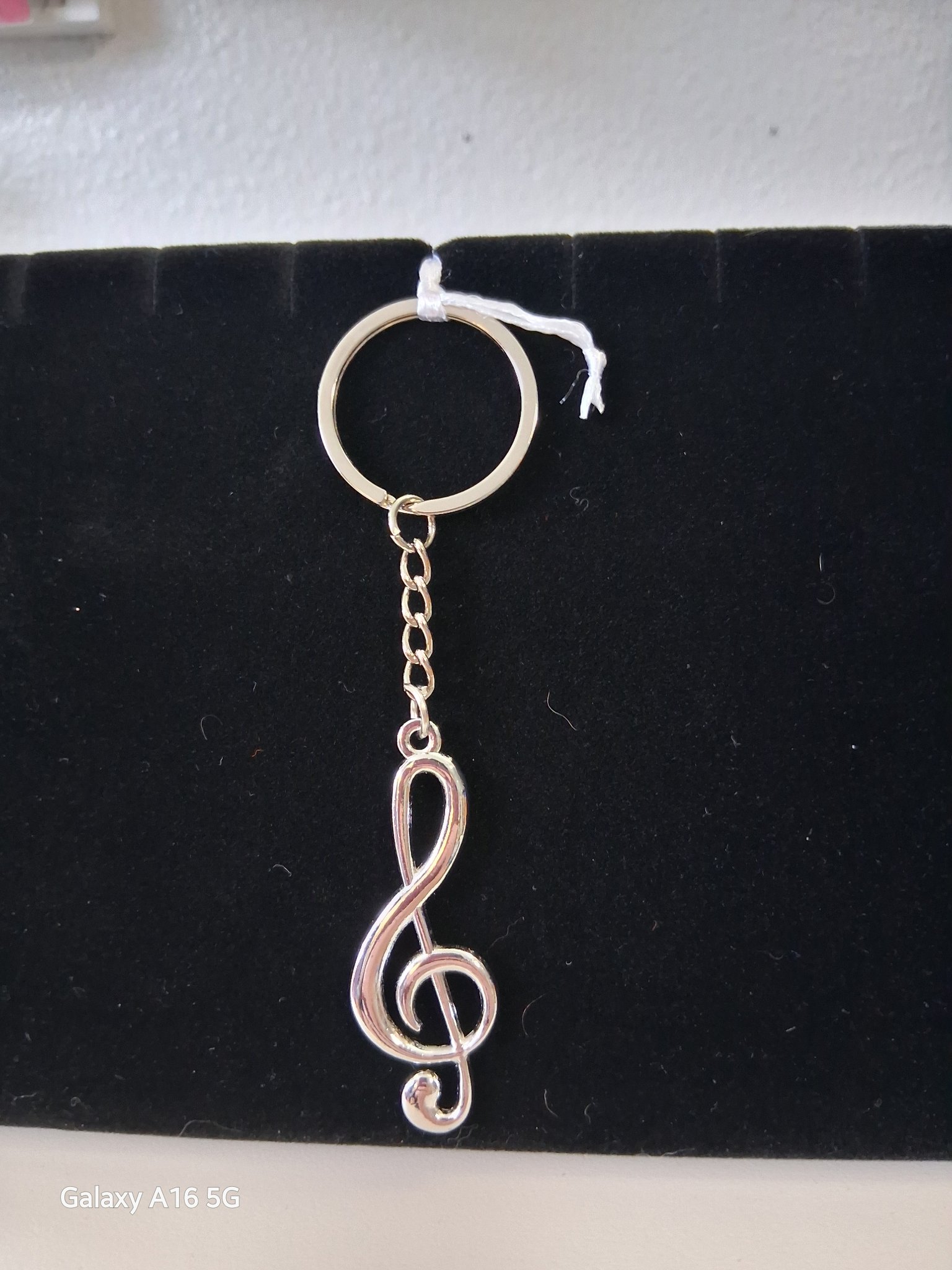 Silver Treble Clef Keychain